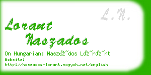 lorant naszados business card